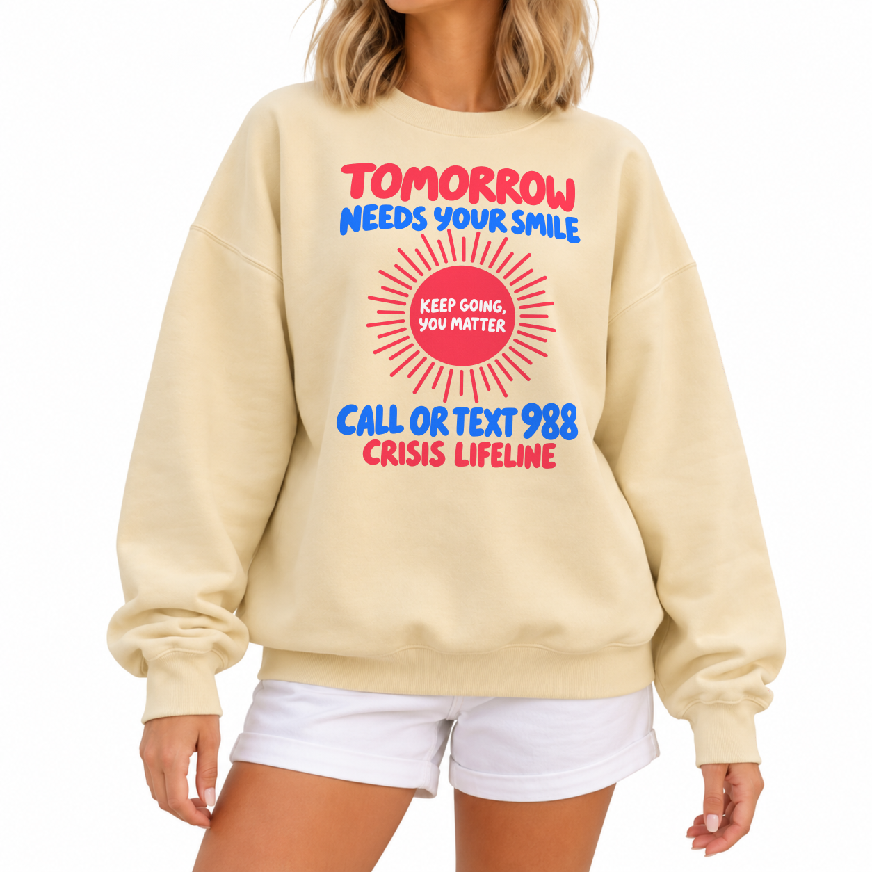 Smile Tomorrow Sweater - Warm Sand