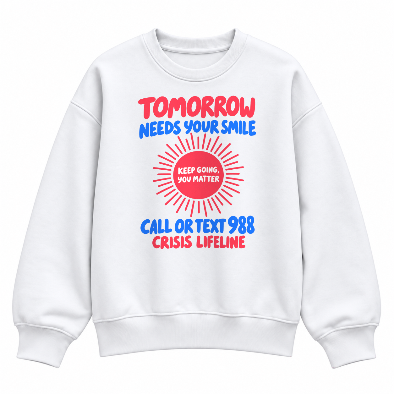 Smile Tomorrow Sweater - White