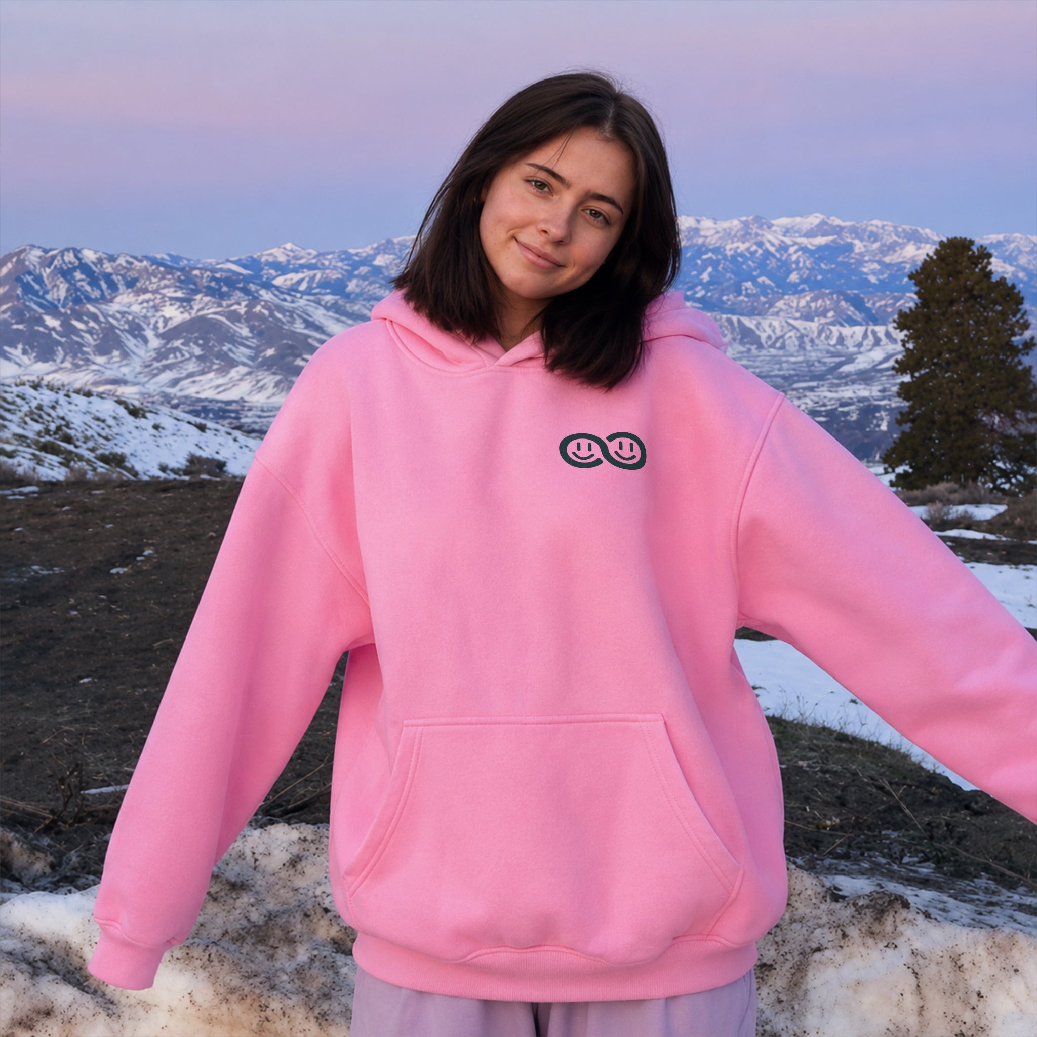 Someone Is Glad Hoodie - Bubblegum