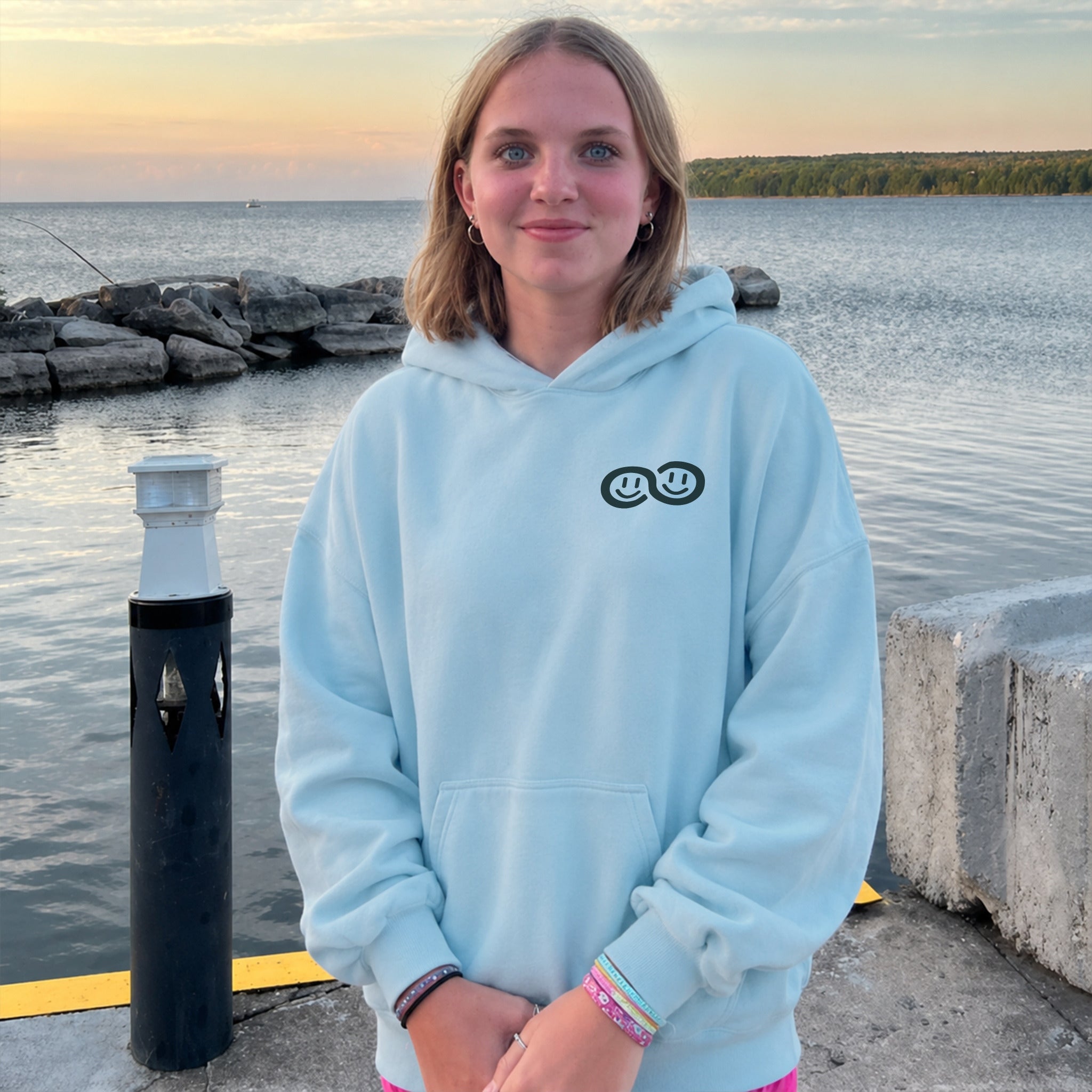 Someone Is Glad Hoodie - Sky Blue