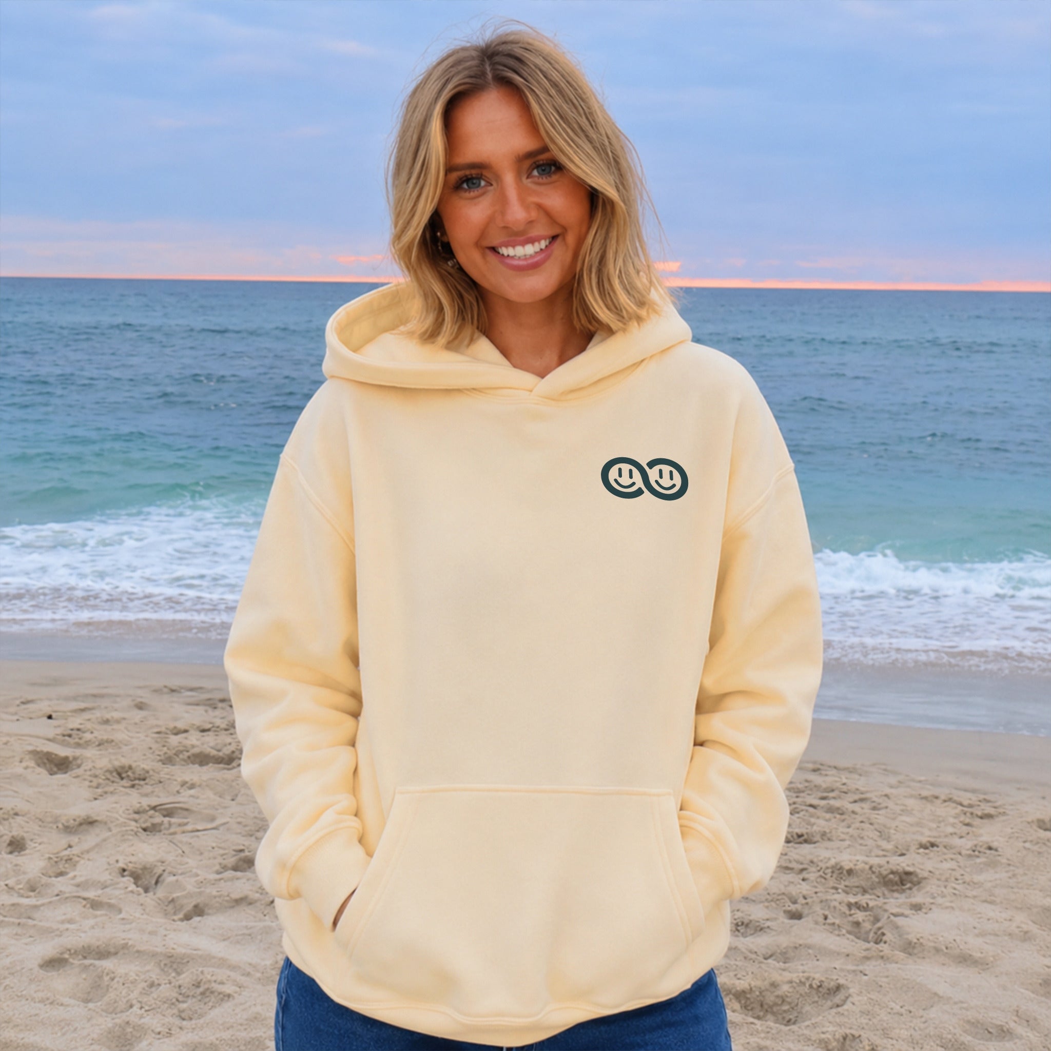 Someone Is Glad Hoodie - Warm Sand