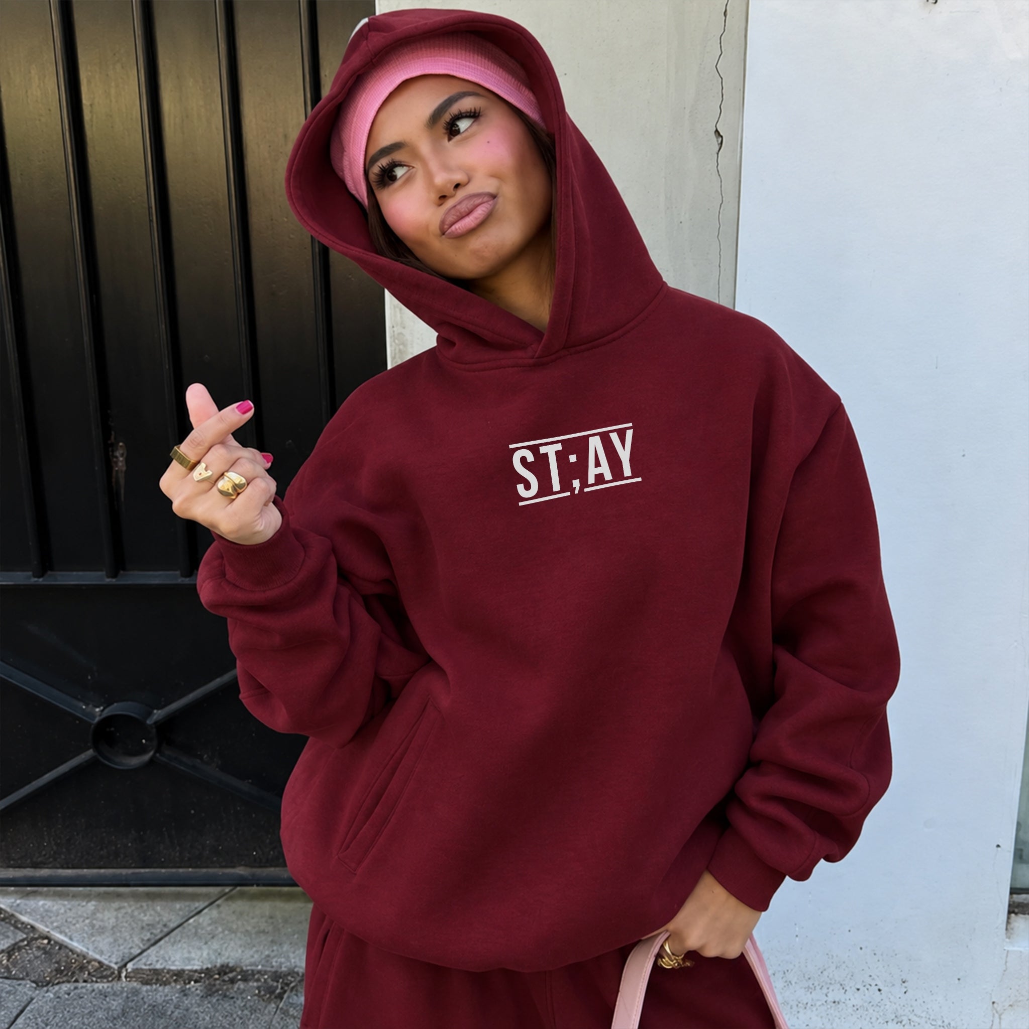 Still Continuing Hoodie - Burgundy