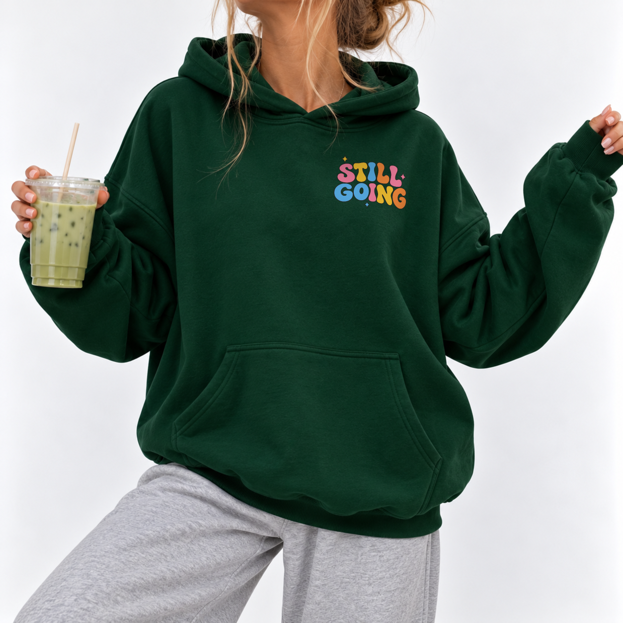 Still Going Hoodie - Forest Green