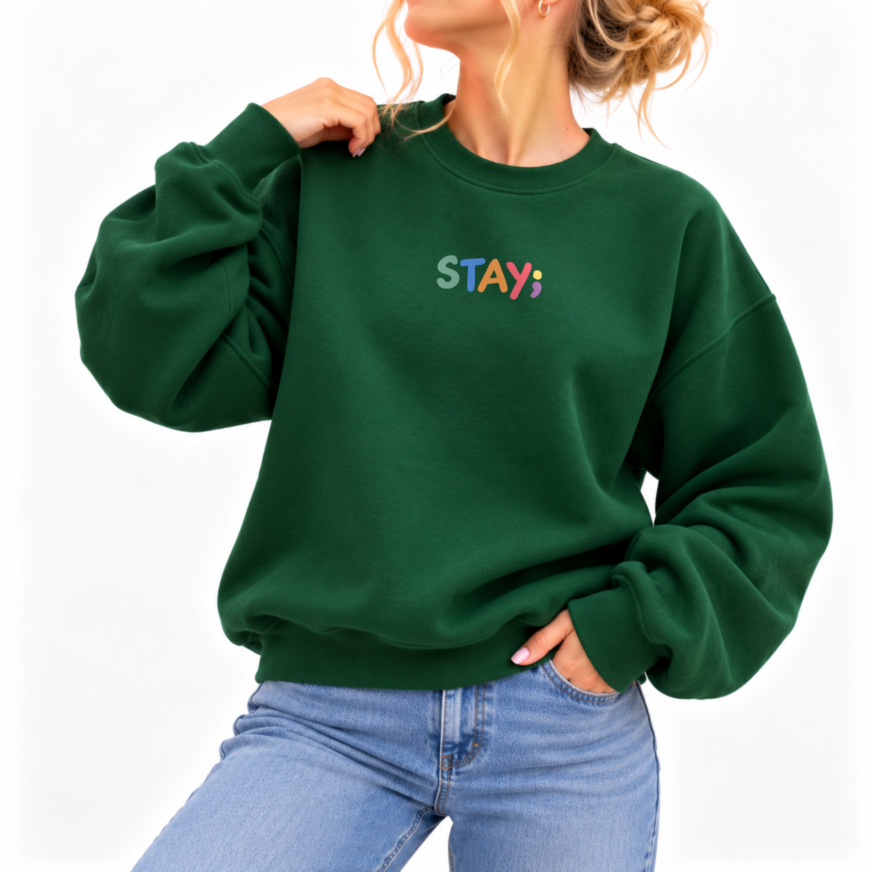 Still To Come Sweater - Forest Green