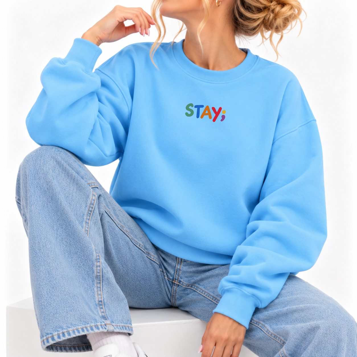 Still To Come Sweater - Sky Blue