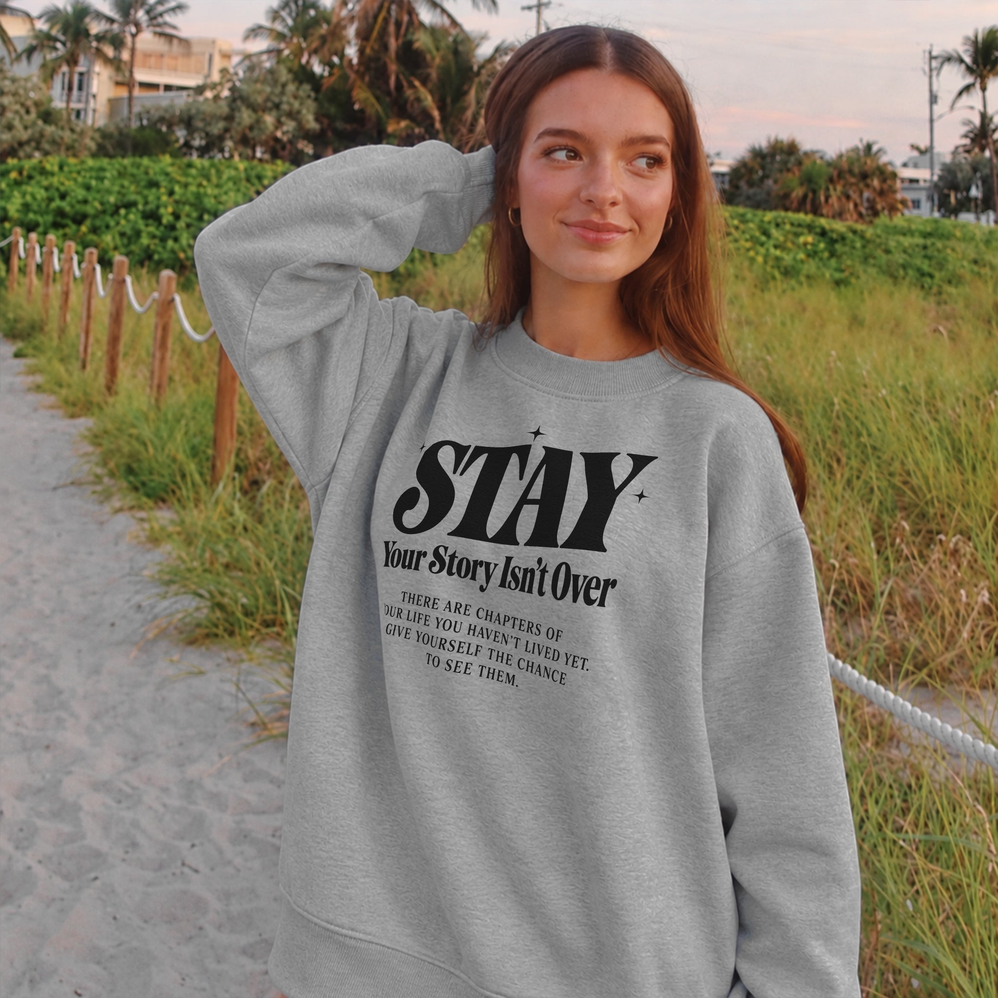 Story Isn't Over Sweater - Gray