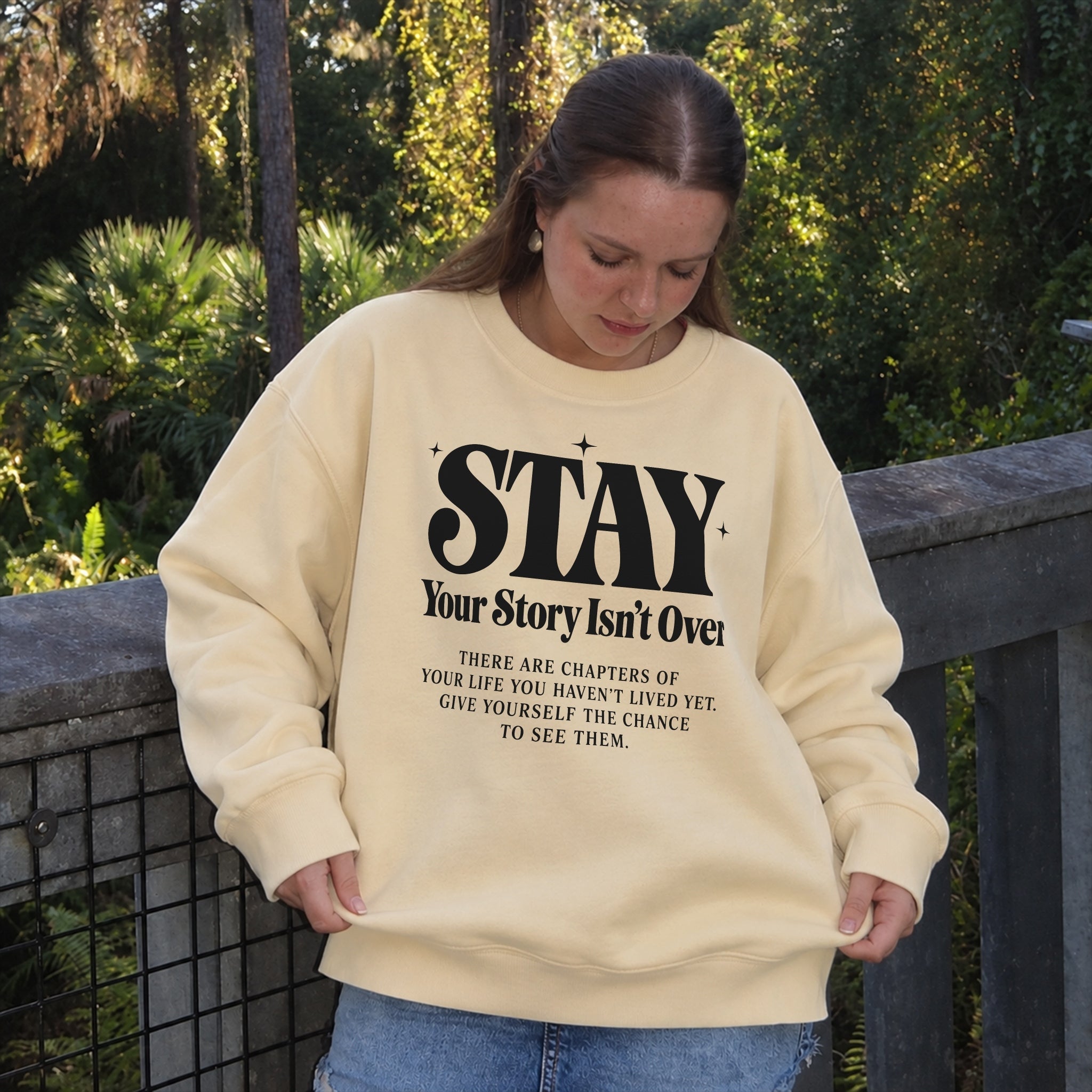 Story Isn't Over Sweater - Warm Sand