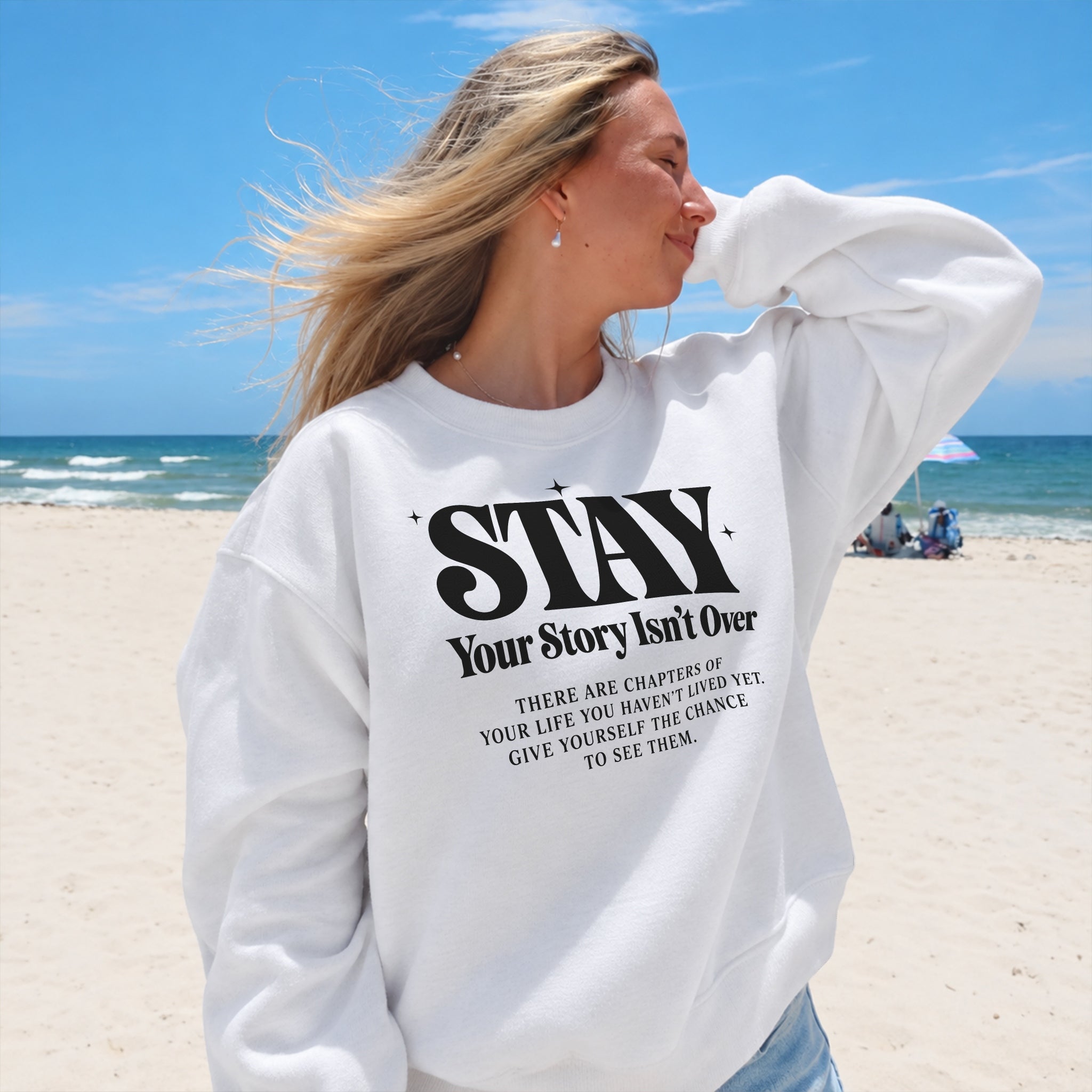 Story Isn't Over Sweater - White
