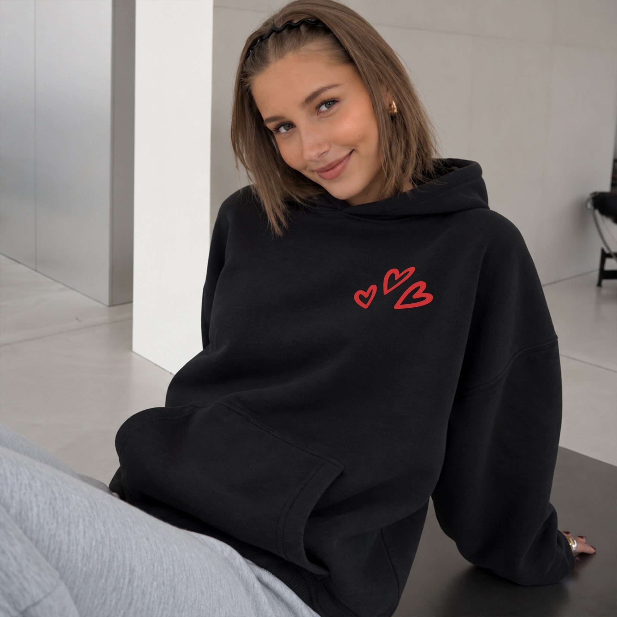 Strawberry Strong Hoodie - Black