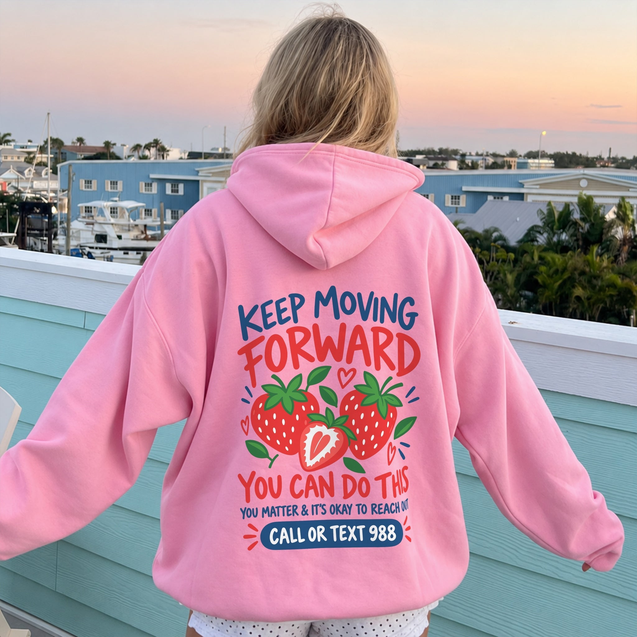 Strawberry Strong Hoodie - Bubblegum