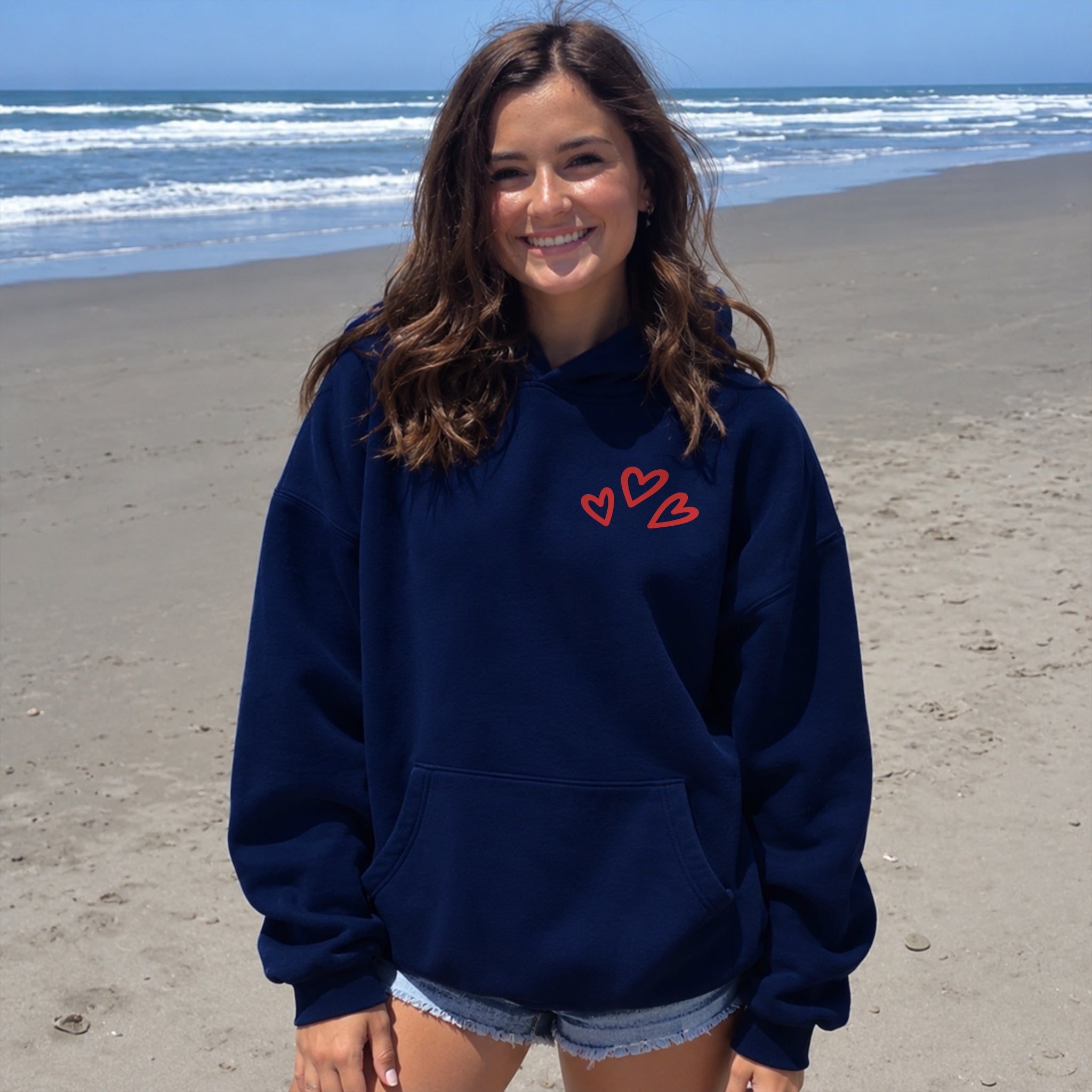 Strawberry Strong Hoodie - Navy