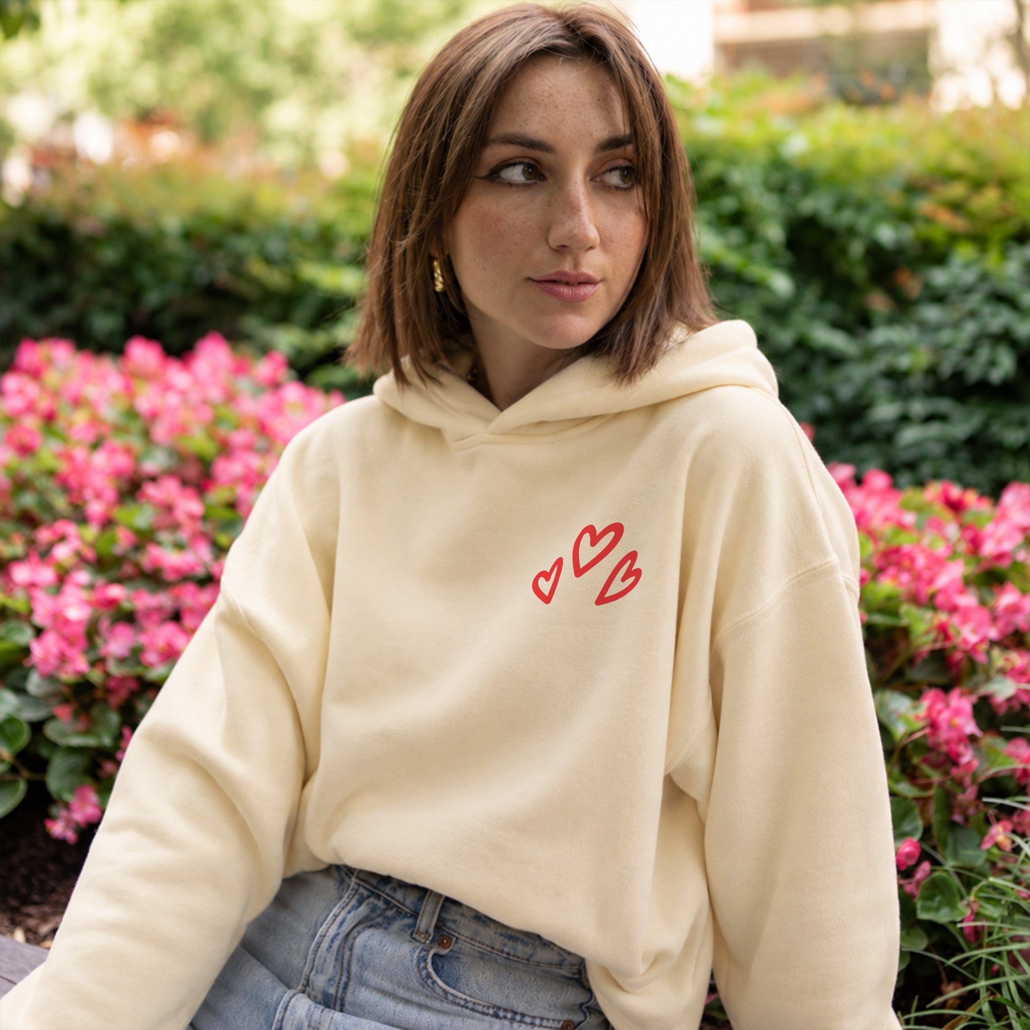 Strawberry Strong Hoodie - Warm Sand