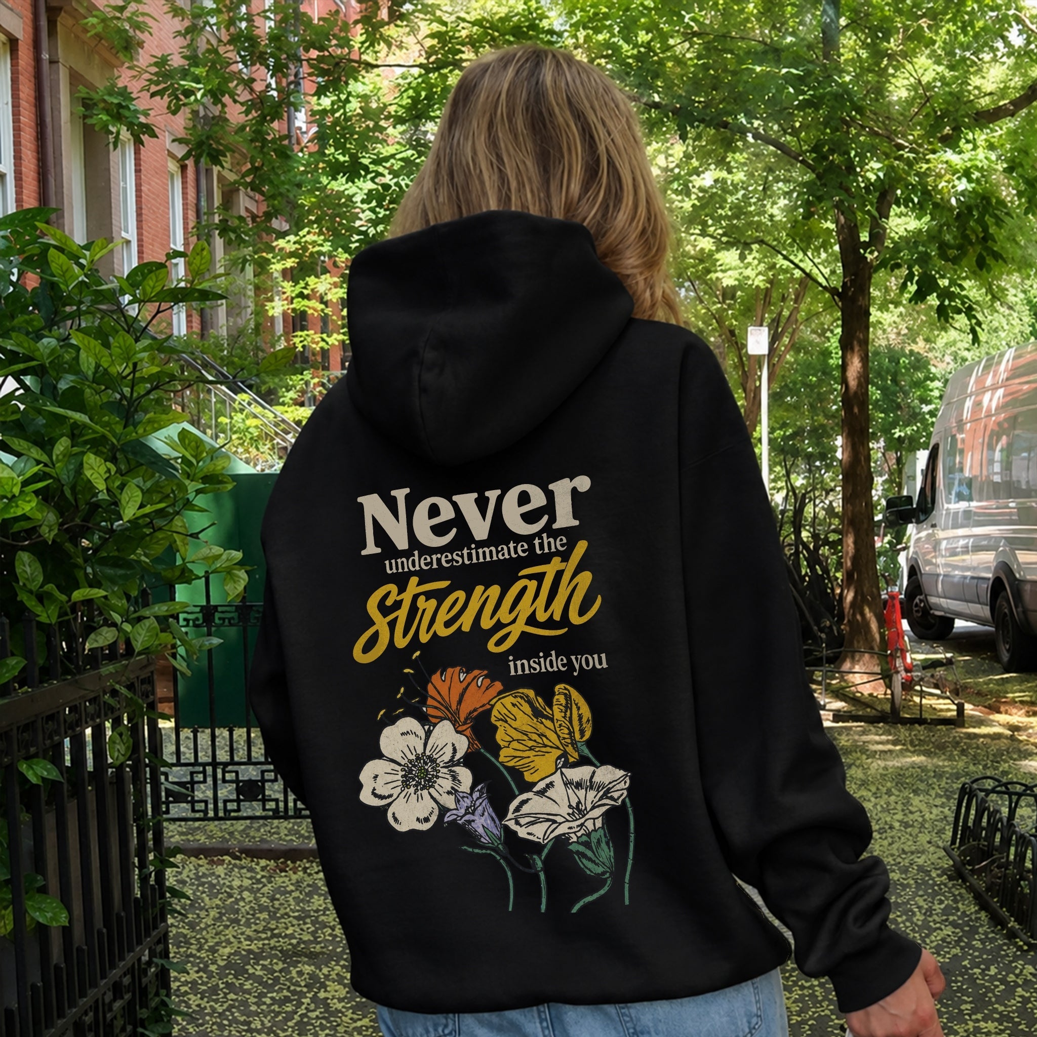 Strength Inside Hoodie - Black