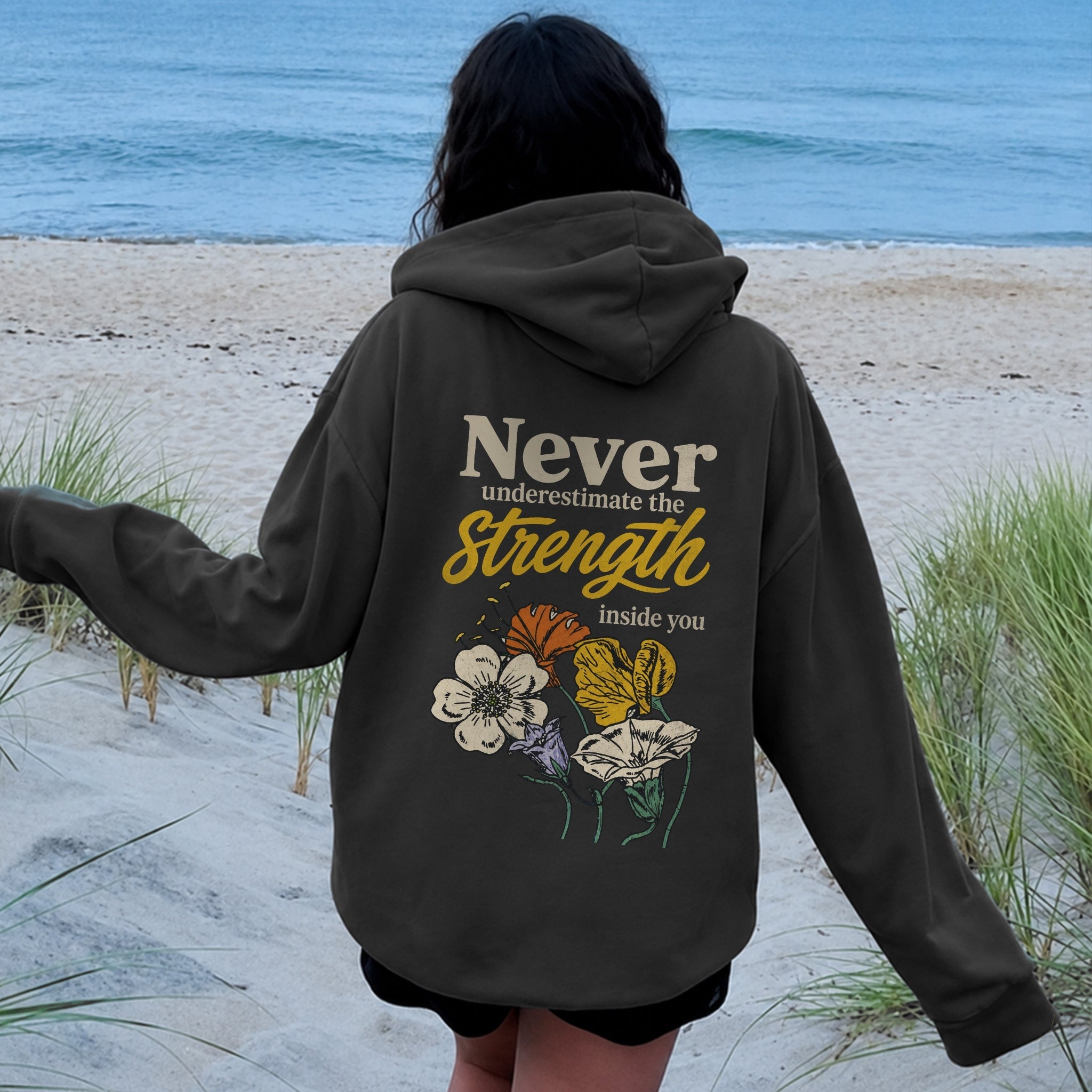 Strength Inside Hoodie - Gray