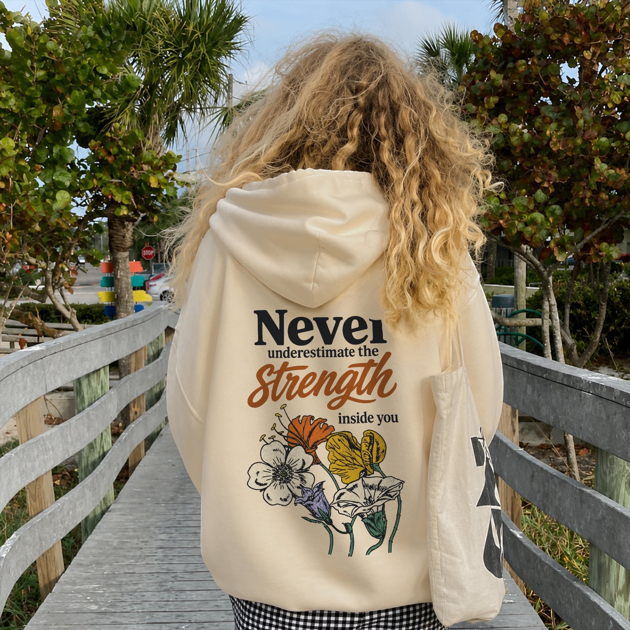 Strength Inside Hoodie - Warm Sand