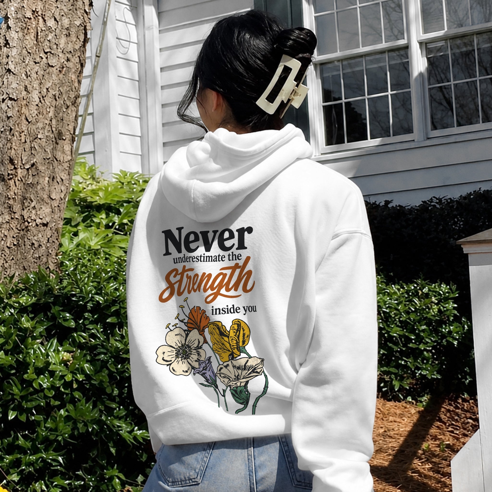 Strength Inside Hoodie - White