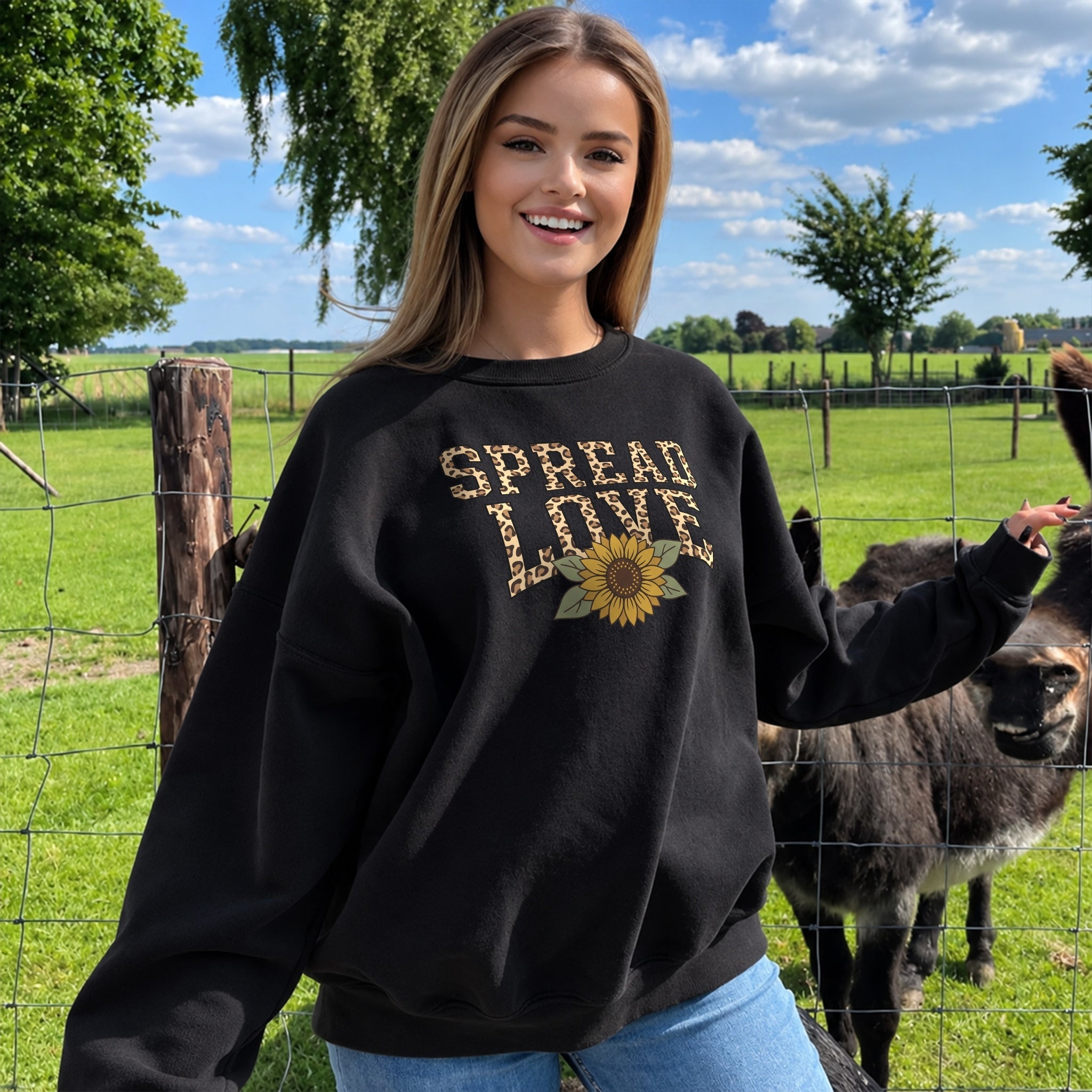 Sunflower Love Sweater - Black