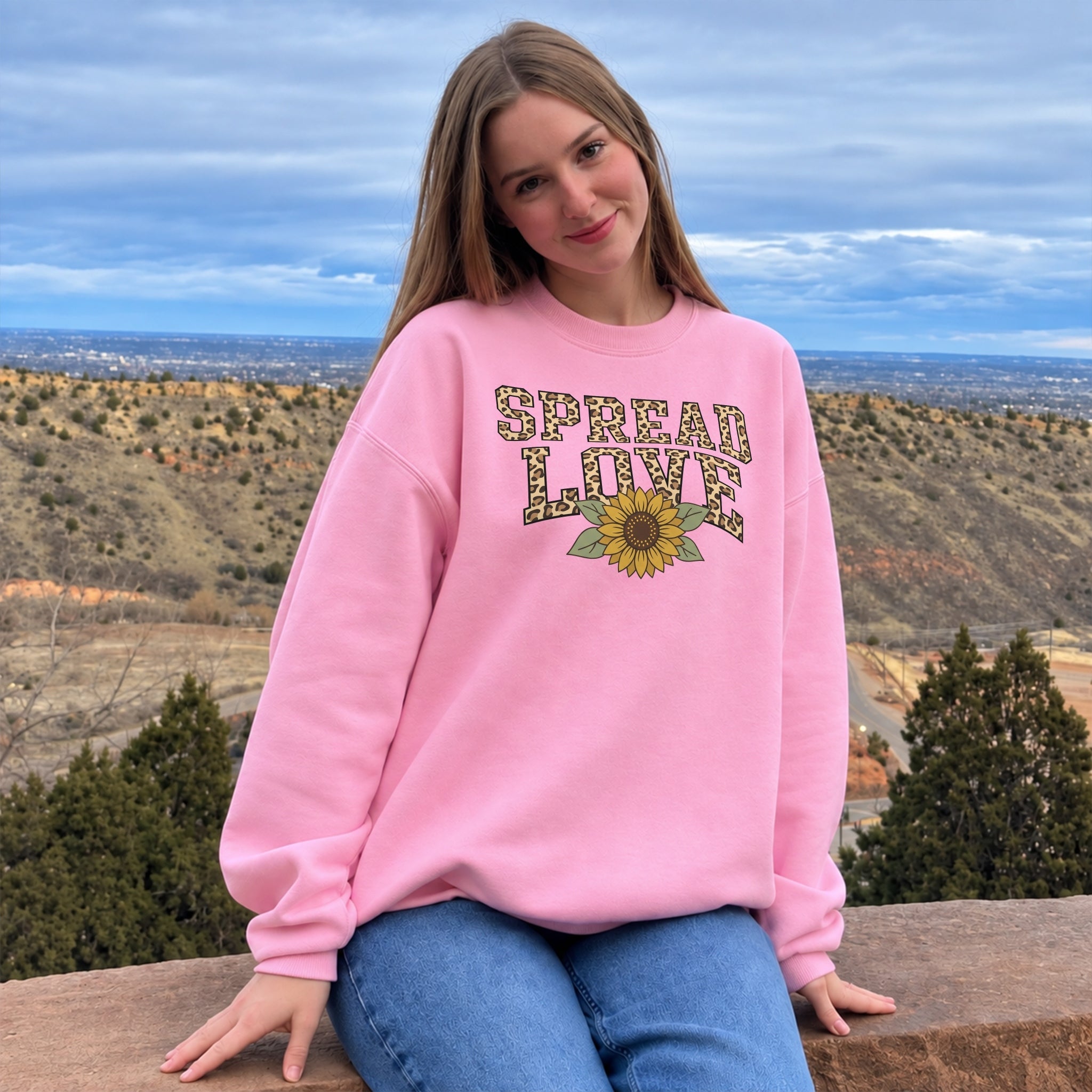 Sunflower Love Sweater - Bubblegum