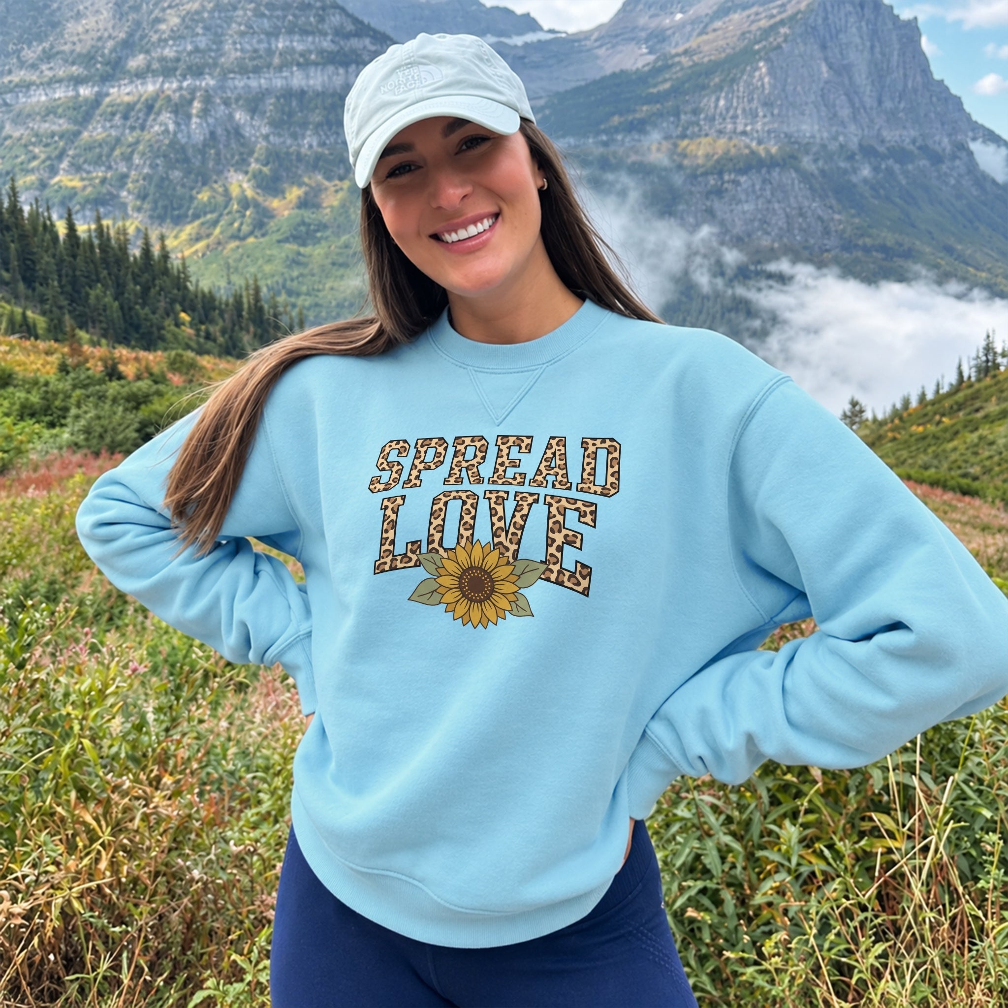 Sunflower Love Sweater - Sky Blue