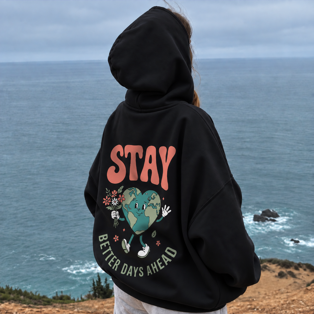 Worth Staying For Hoodie - Black