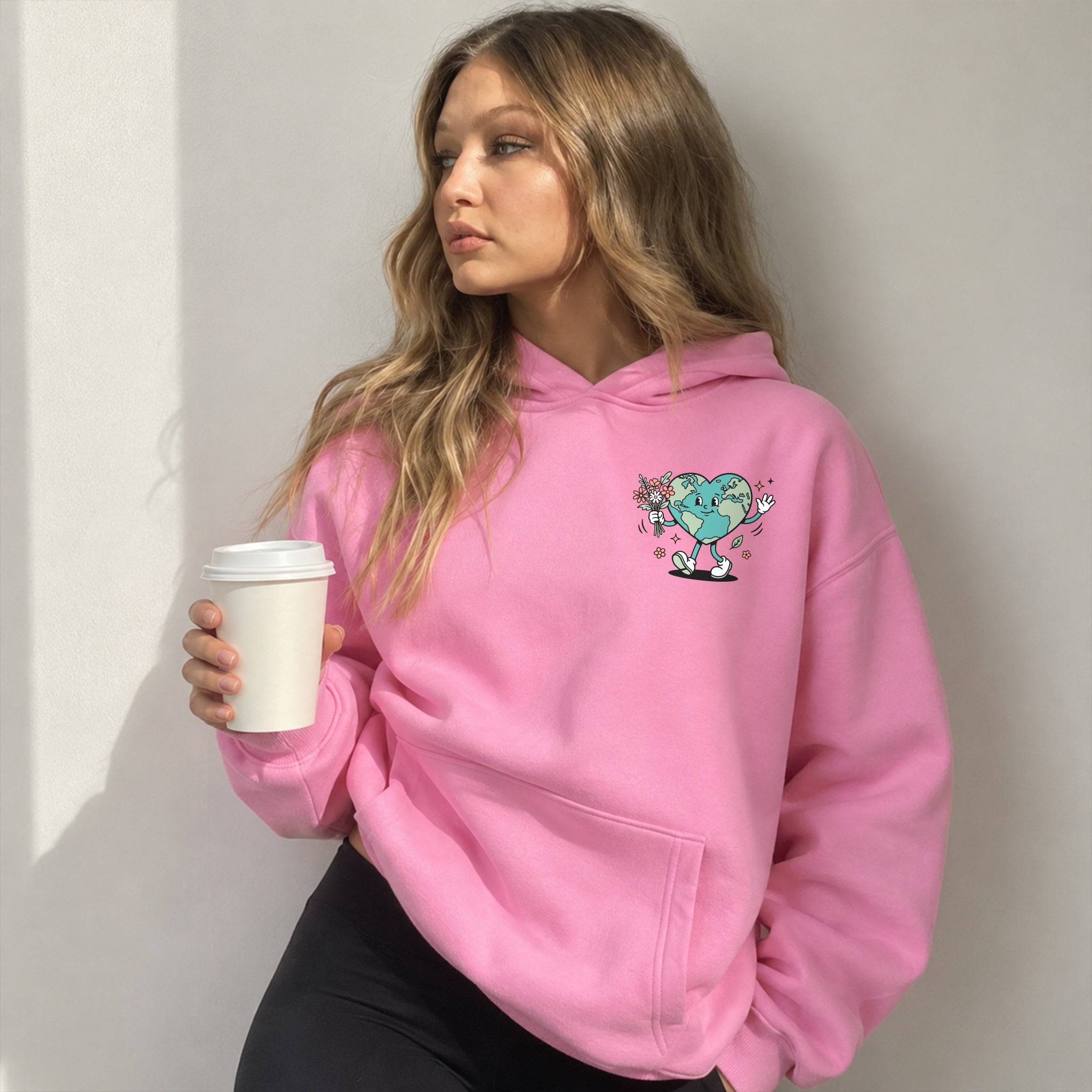 Worth Staying For Hoodie - Bubblegum