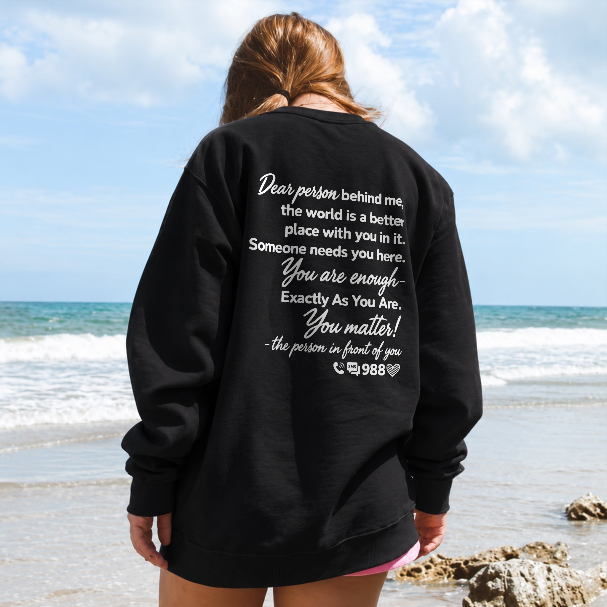 You Belong Here Sweater - Black