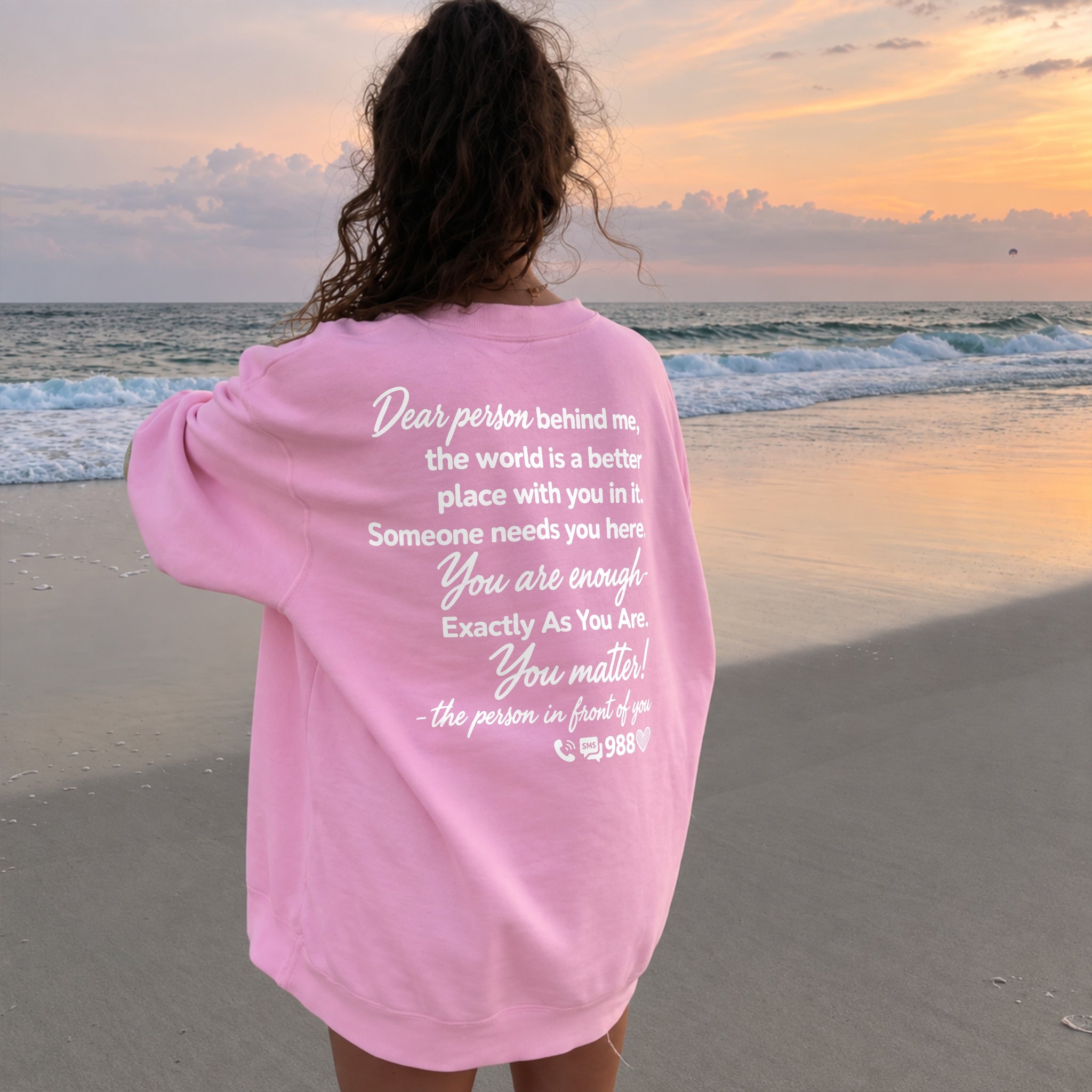 You Belong Here Sweater - Bubblegum