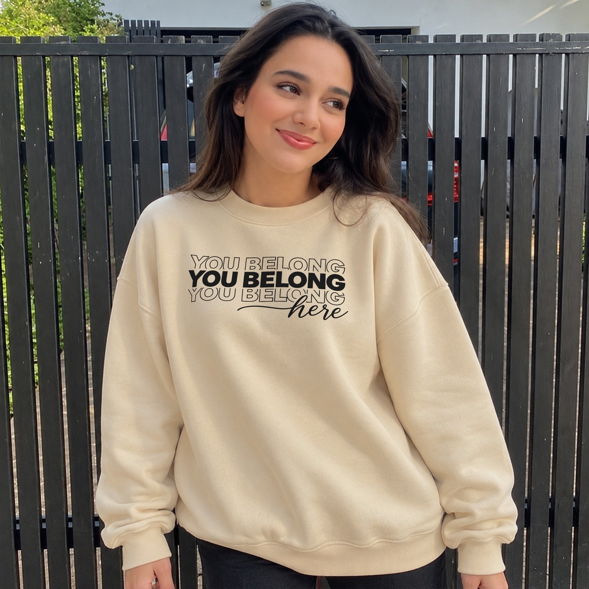 You Belong Here Sweater - Warm Sand