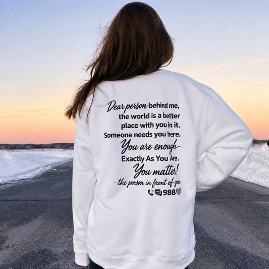 You Belong Here Sweater - White