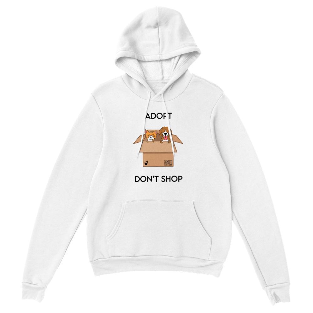 Adopt Don't Shop Hoodie - White