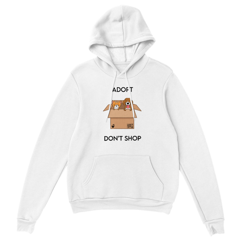 Adopt Don't Shop Hoodie - White