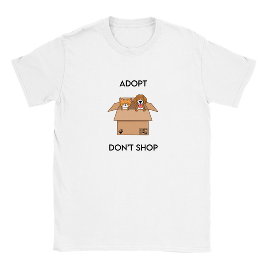Adopt Don't Shop T-Shirt - White